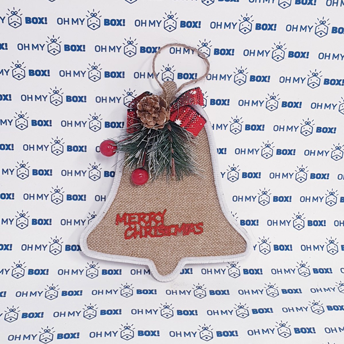 Burlap Christmas Tree Decoration - Bell