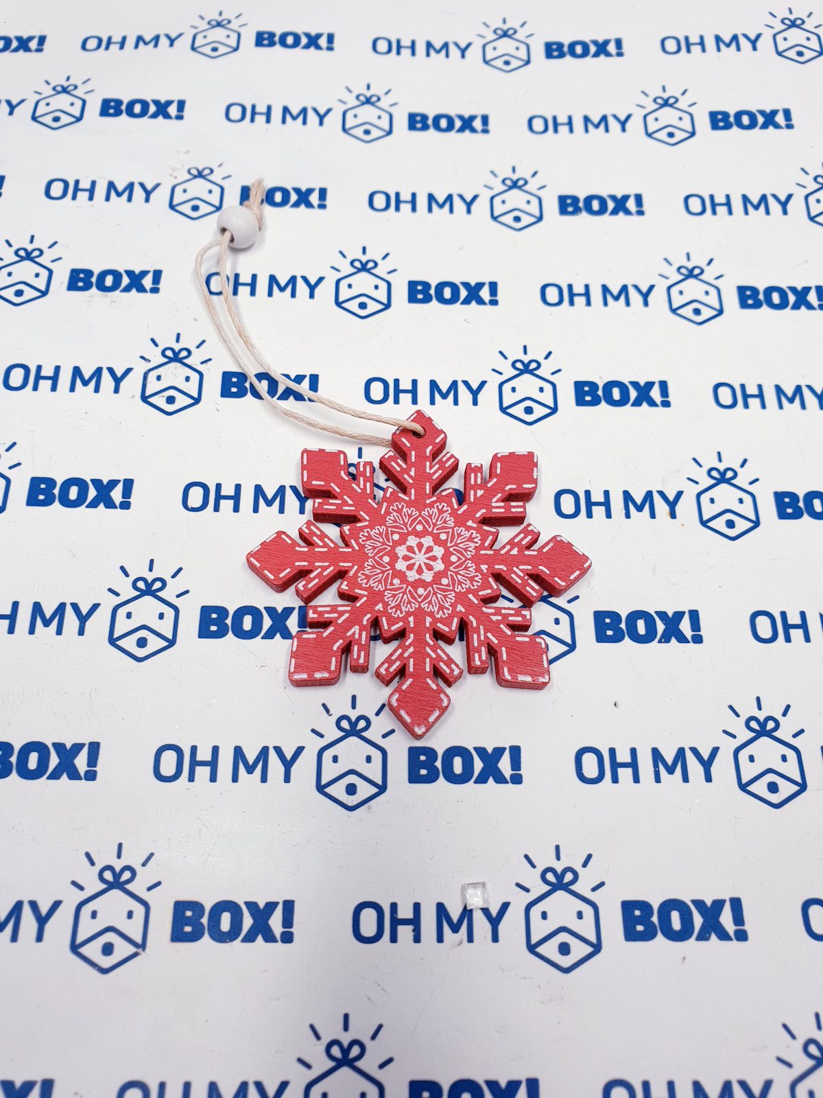 Christmas Tree Decoration - Red Snowflake