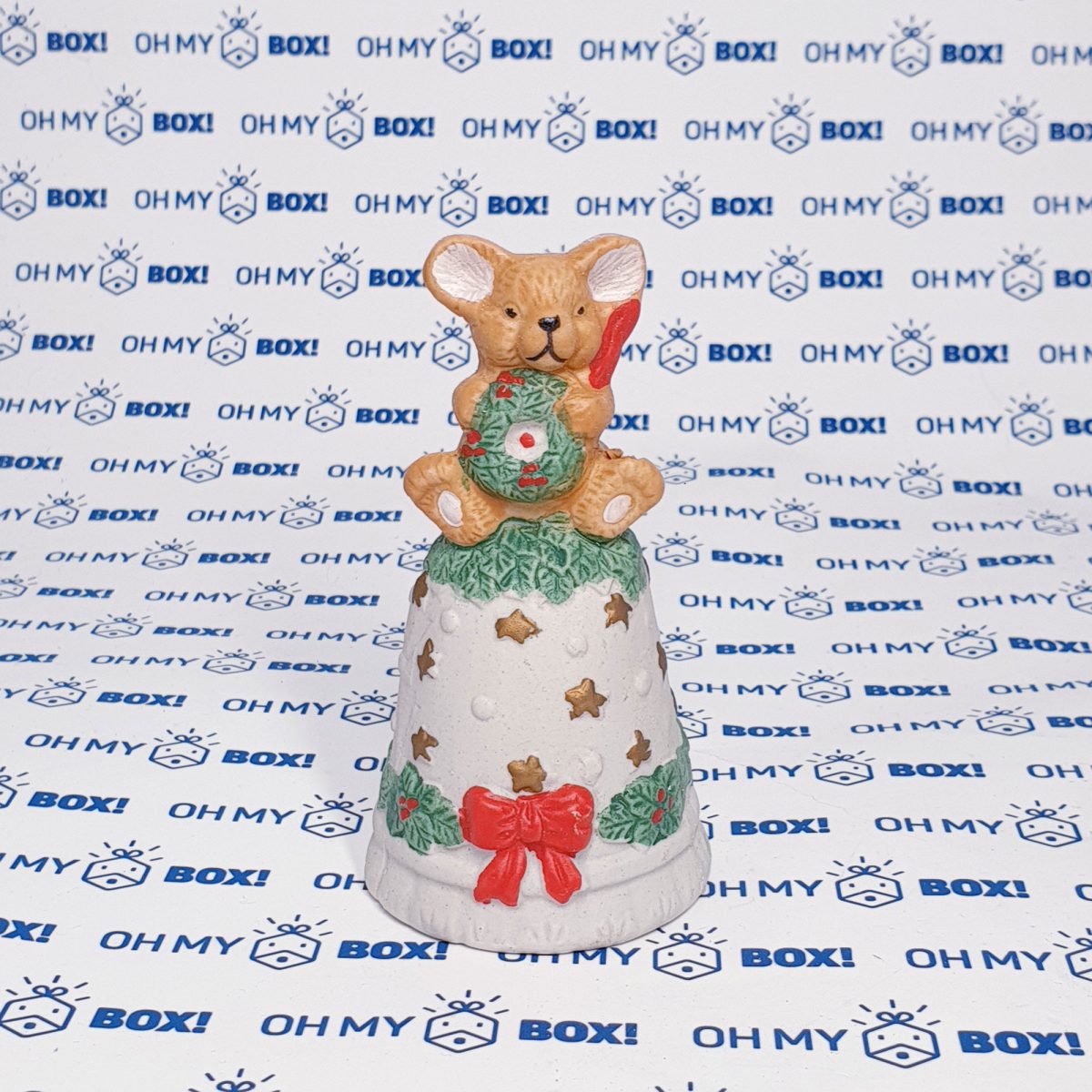 Christmas Porcelain Bell - Teddy Bear