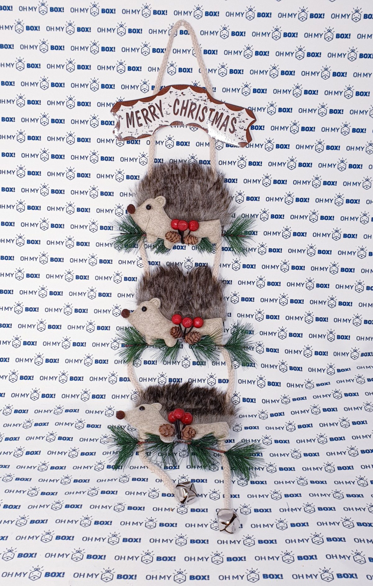 Christmas Door Hanging Decoration - Hedgehogs