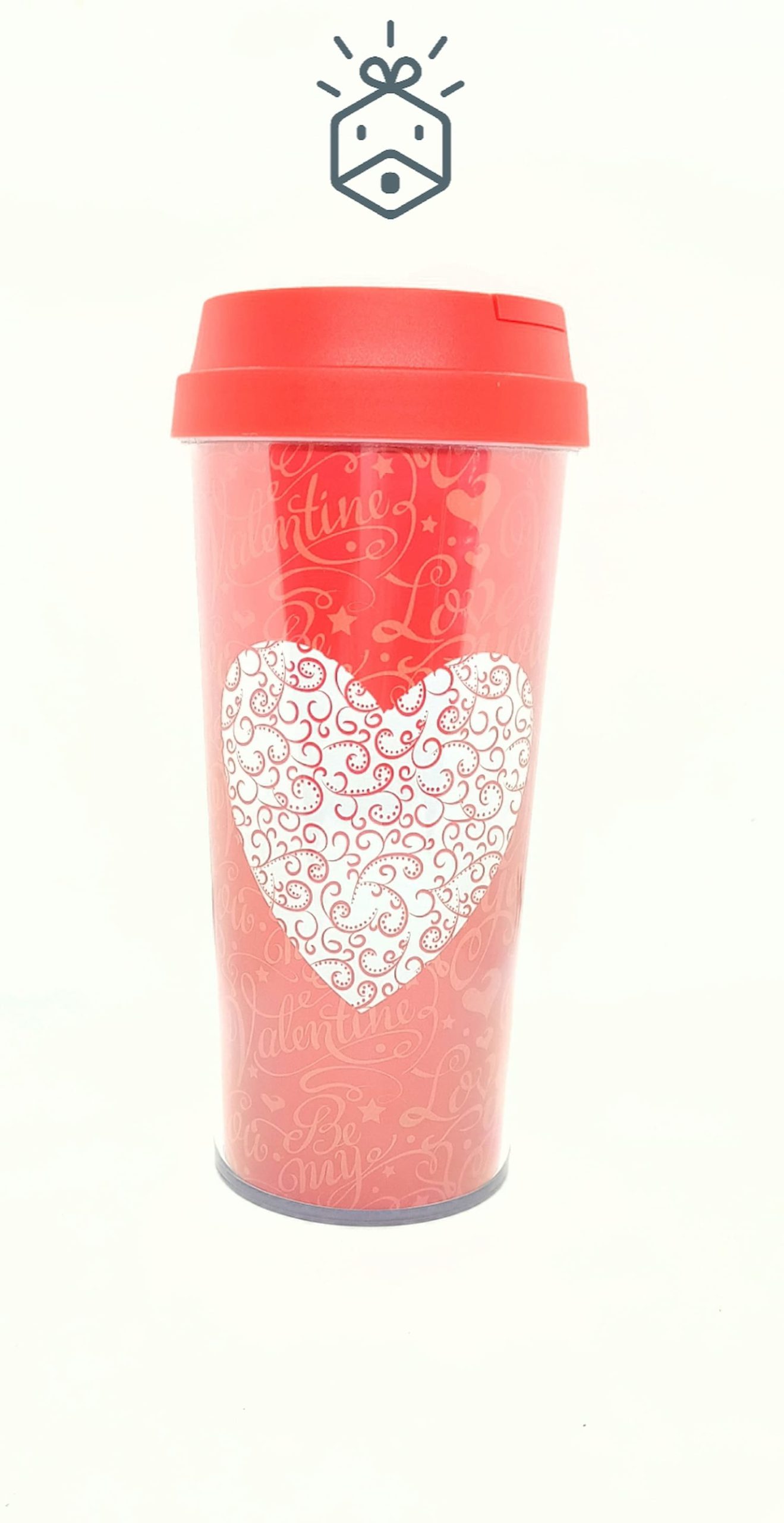 Red Mug - White Heart