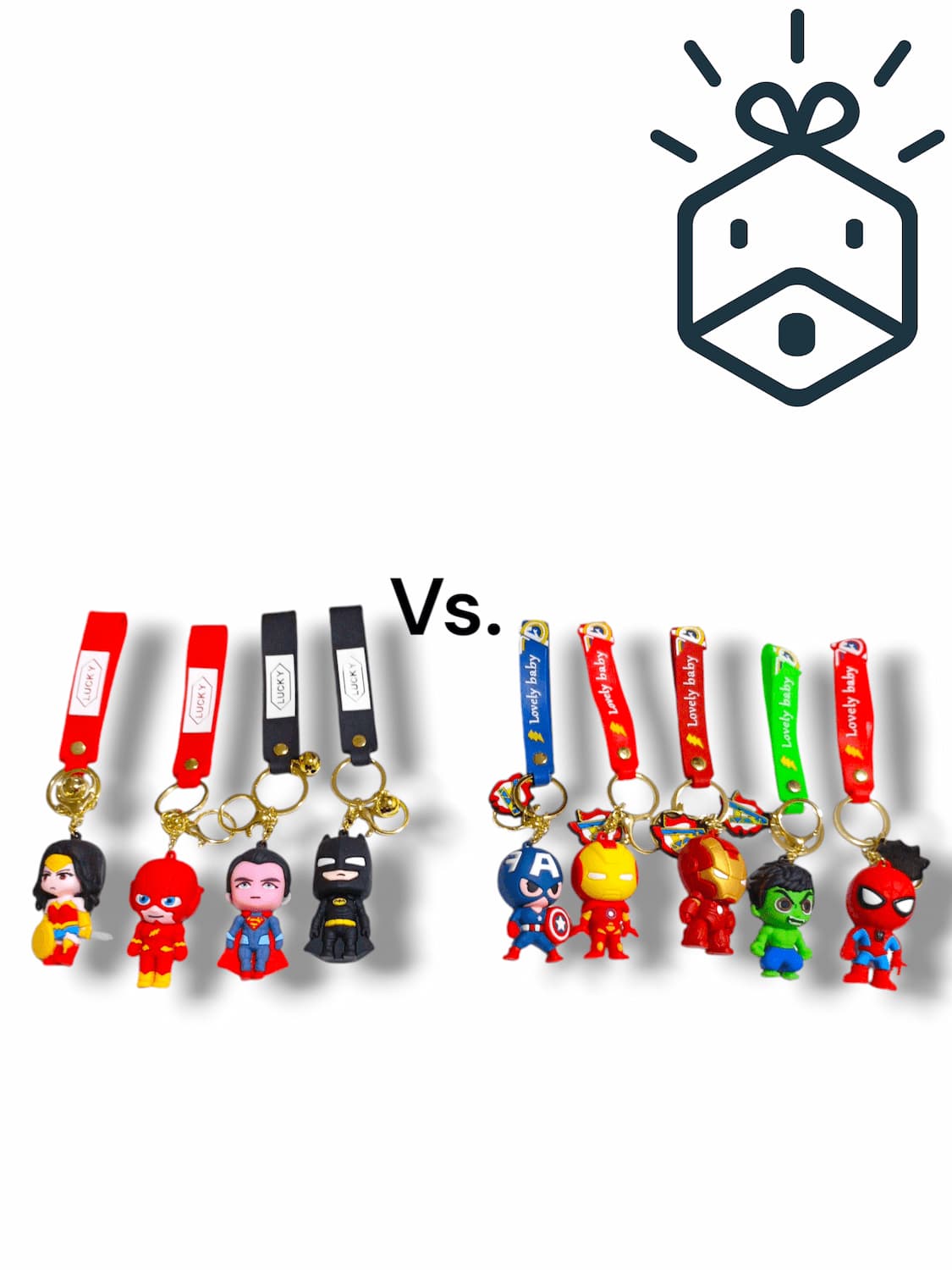 Action Figures Keychain - DC Vs. Marvel