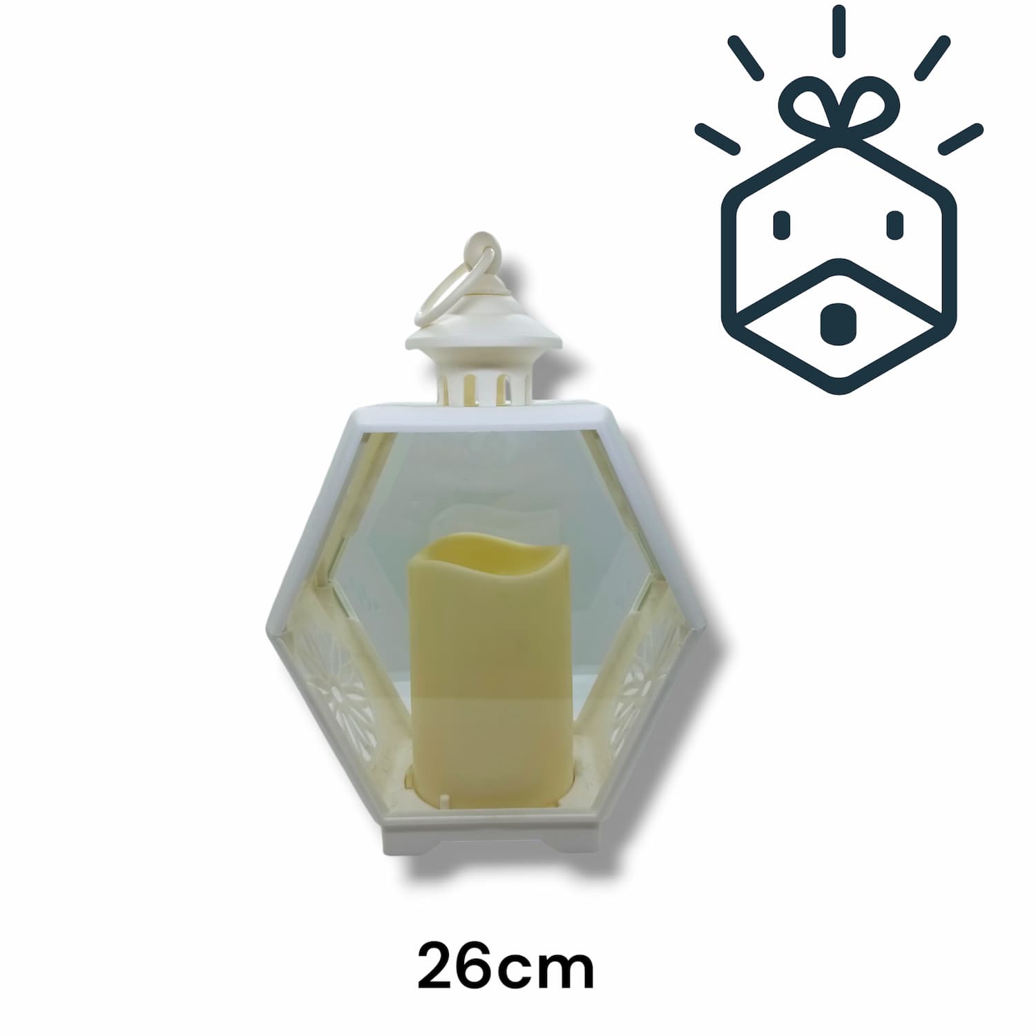 Hexagon Ramadan Lamp - 26cm