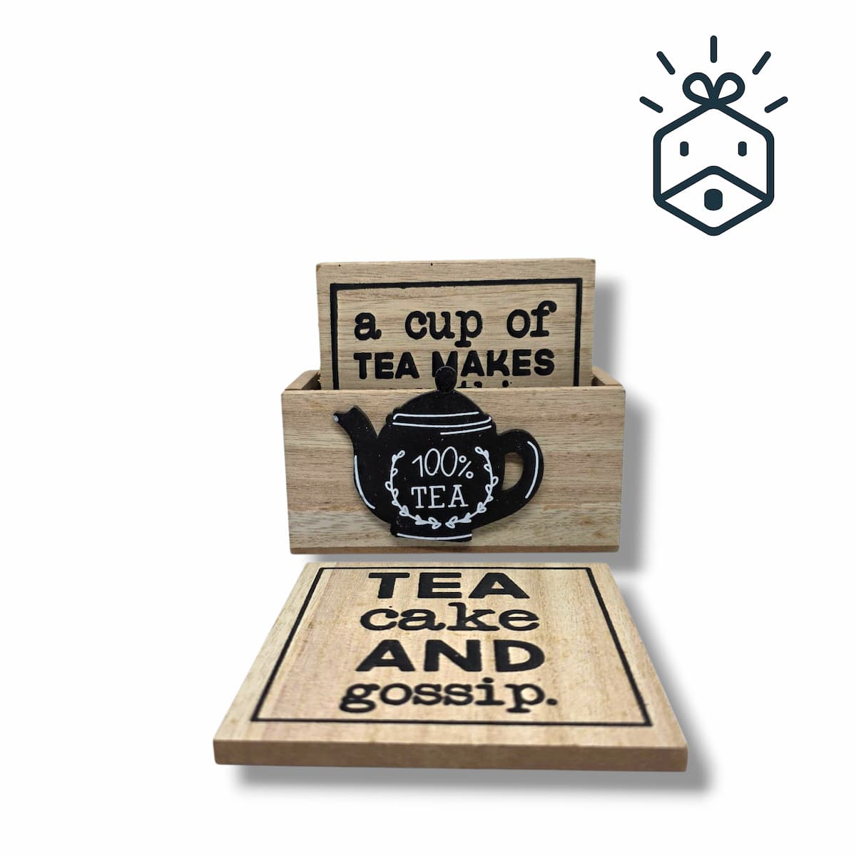 Wooden Coaster Tea *6 - Square