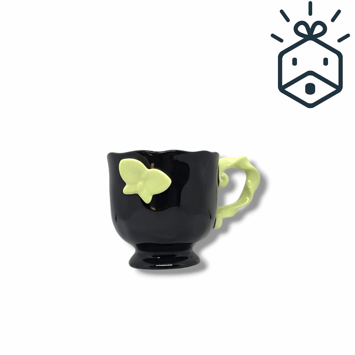 Mug - Black With Butterfly