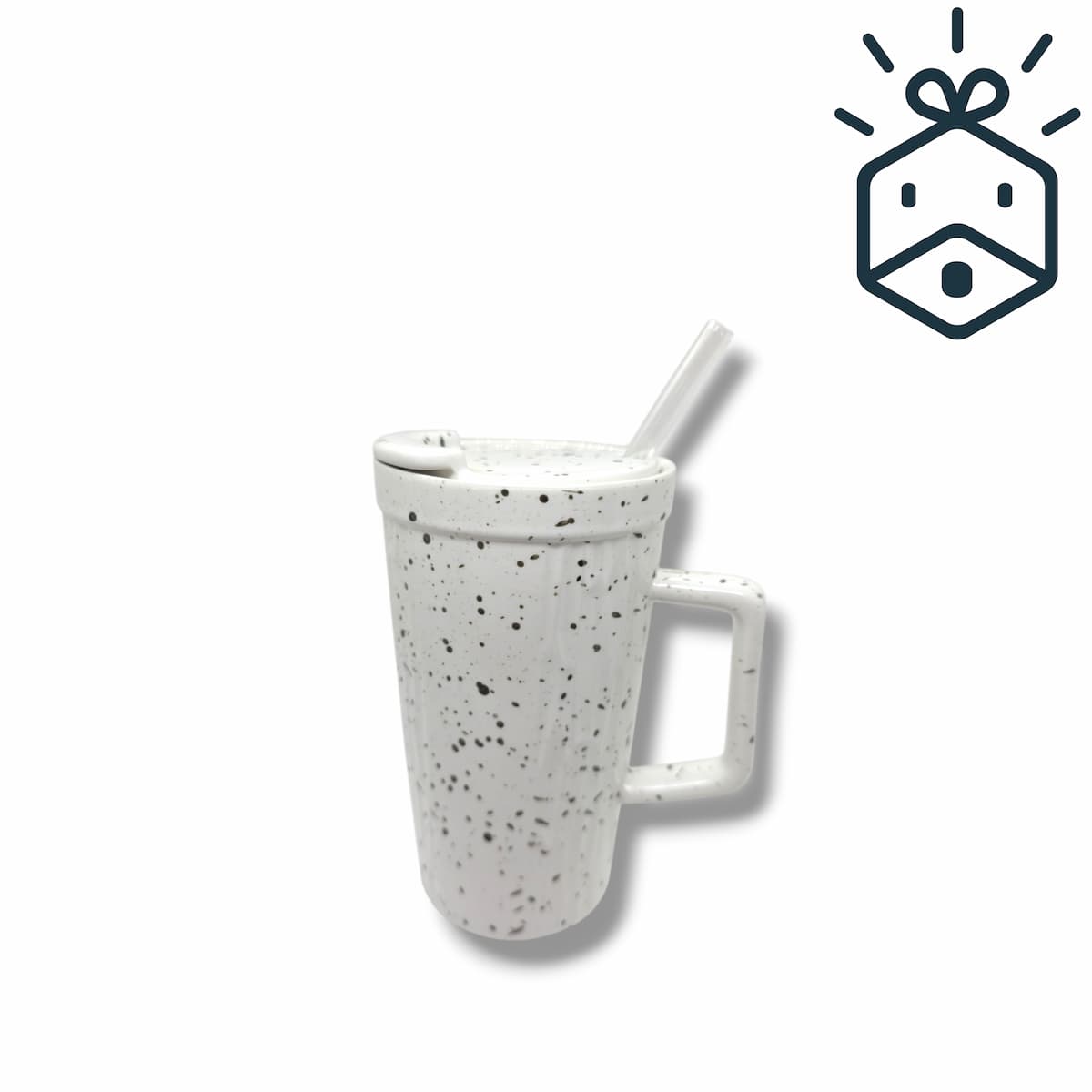 Porcelain Mug With A Straw