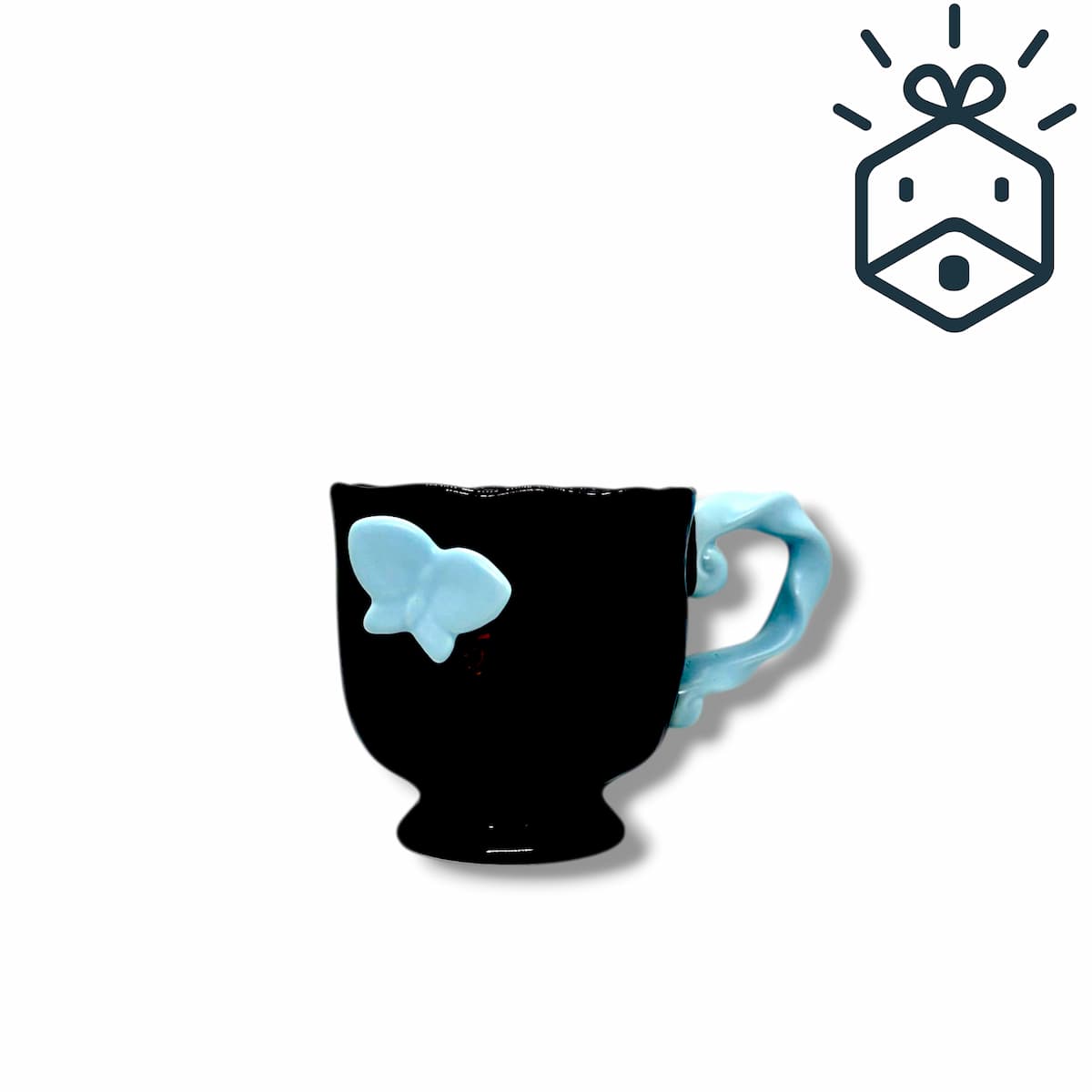 Mug - Black With Butterfly