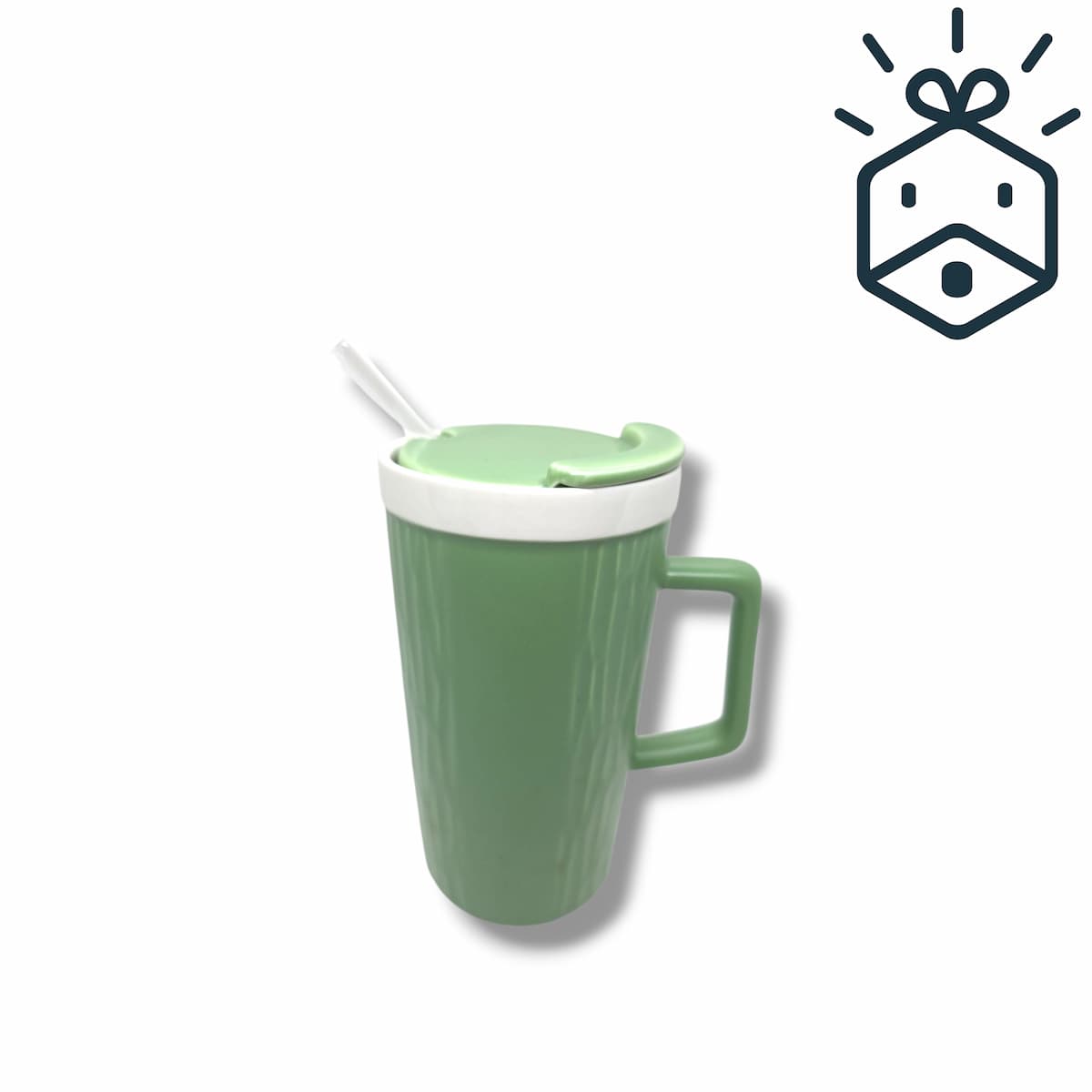 Porcelain Mug With A Straw