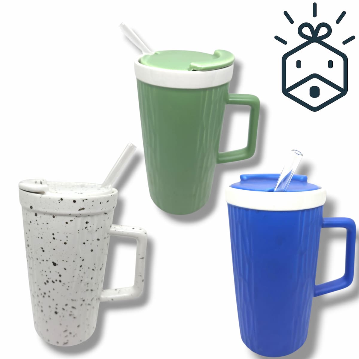 Porcelain Mug With A Straw