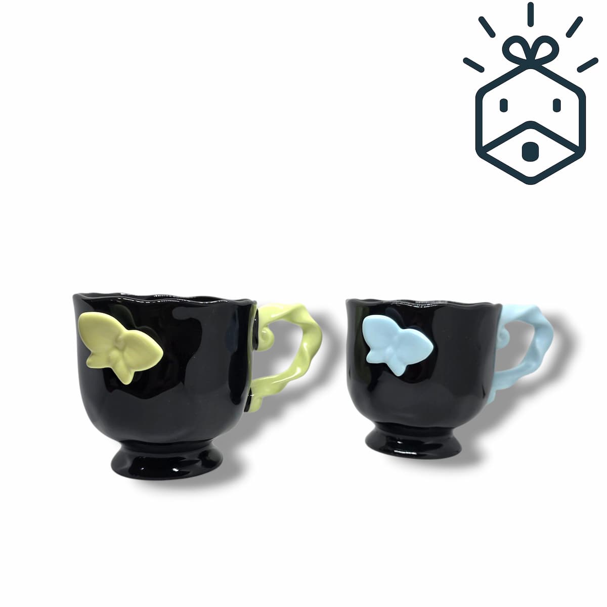 Mug - Black With Butterfly