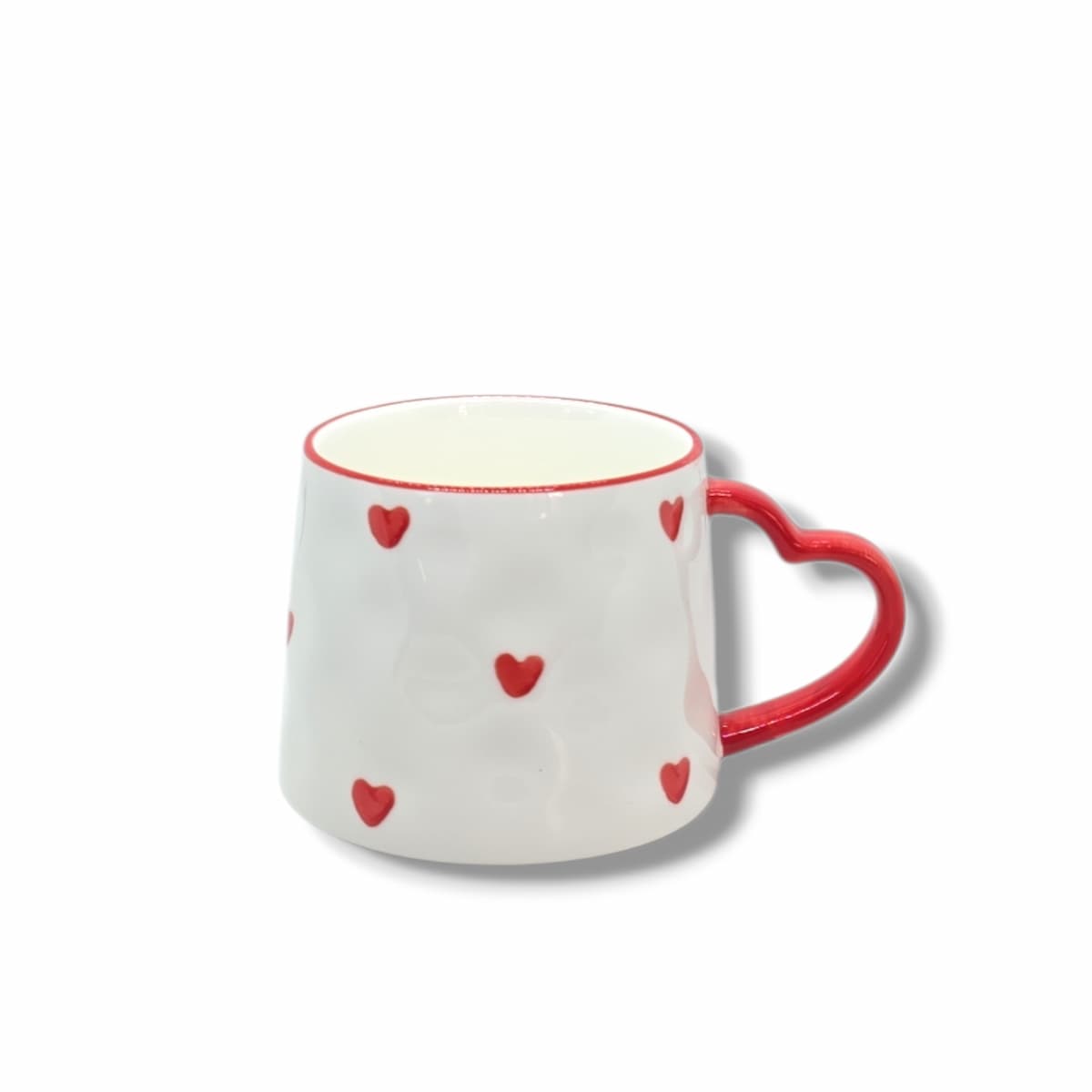 White Mug With Red Hearts