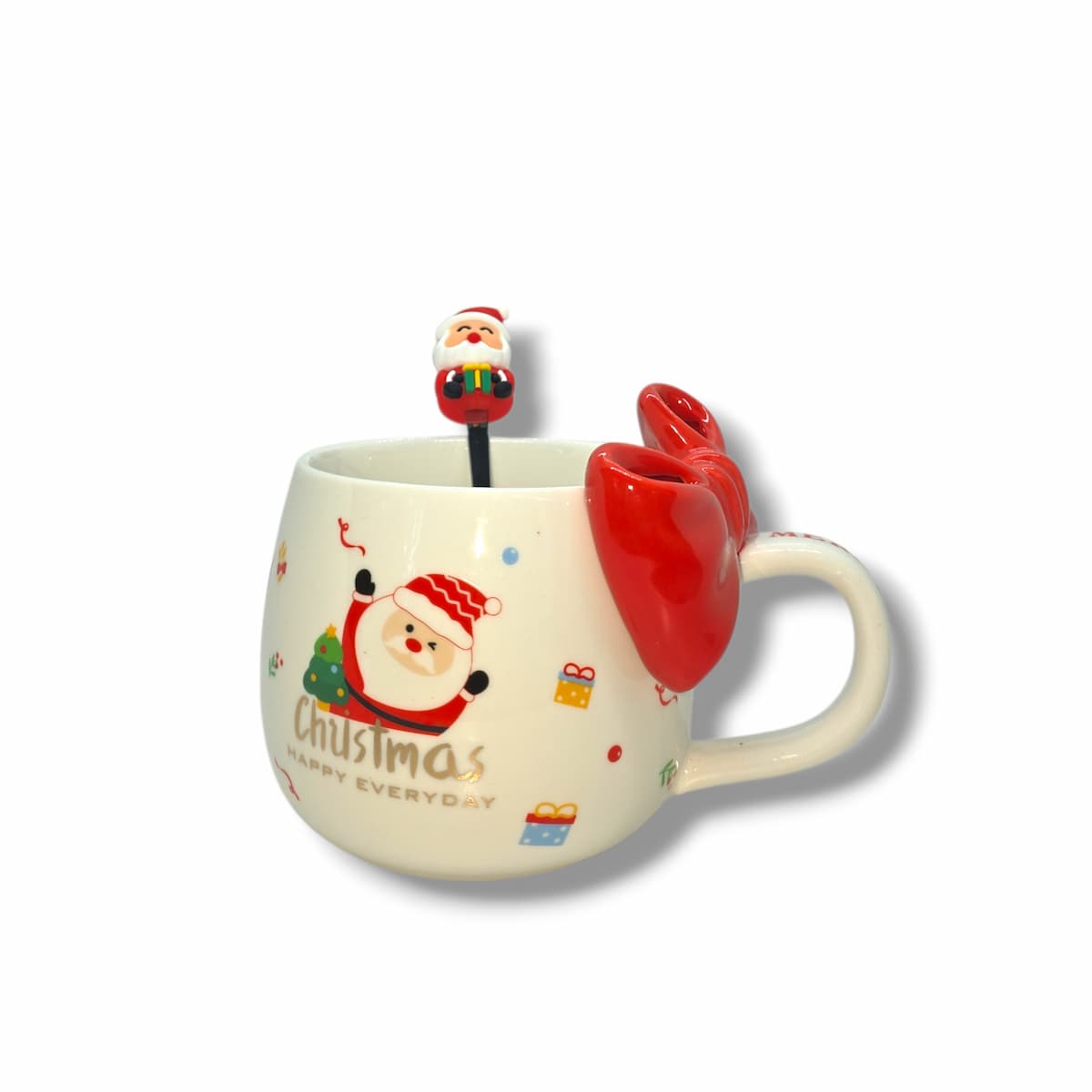 Christmas Mug With Bow Tie